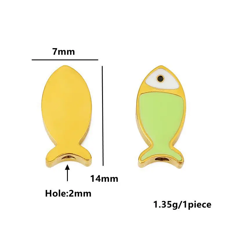 Vibrant Stainless Steel Fish Charm Set 4 Vibrant Stainless Steel Fish Charm Set - Image 4