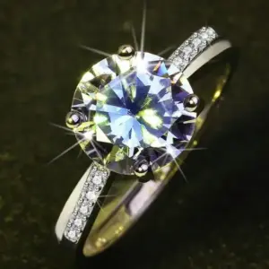 Platinum Wedding Ring with 1-Carat Moissanite 18 S8d4576932e8e4880bcb42933e6bf4eecV