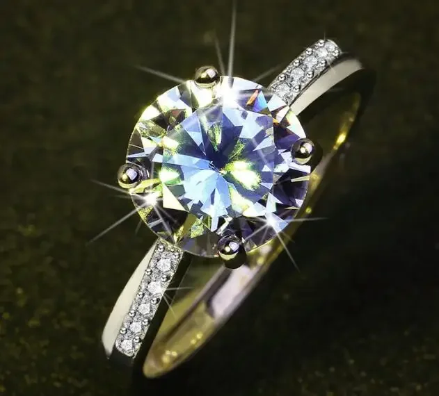 Platinum Wedding Ring with 1-Carat Moissanite 9 Platinum Wedding Ring with 1-Carat Moissanite - Image 9