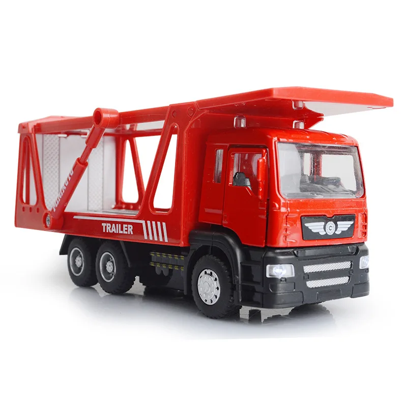 Vibrant Red 1:50 Diecast Cargo Truck Model 5 Vibrant Red 1:50 Diecast Cargo Truck Model - Image 5