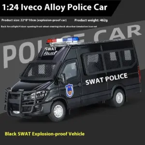 Iveco SWAT Police Model 1:24 Diecast 18 S8d7cf544219f4890b2ce4817ea032e106