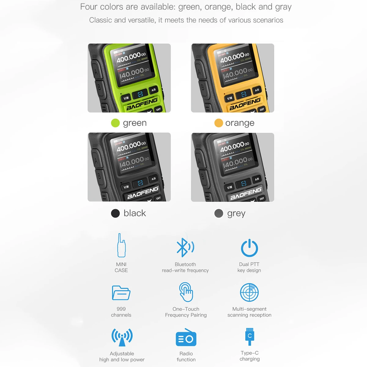 BAOFENG UV-5R Mini Walkie Talkie with Bluetooth 4 BAOFENG UV-5R Mini Walkie Talkie with Bluetooth - Image 4