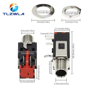 Right-Angle 1/4" Stereo Audio Connector 11 S8dc48ac736b84b6f90177f7f9e92d3b0t