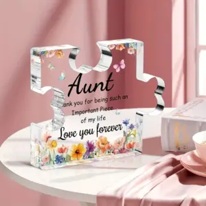 Acrylic Plaque for Aunt with Floral Design 10 S8dda926929994346a4eef52438412fc4a