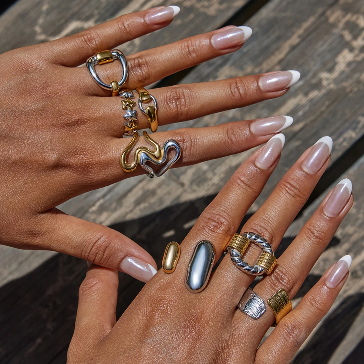 Stainless Steel Women's Fashion Ring 1.74cm 3 Stainless Steel Women's Fashion Ring 1.74cm - Image 3