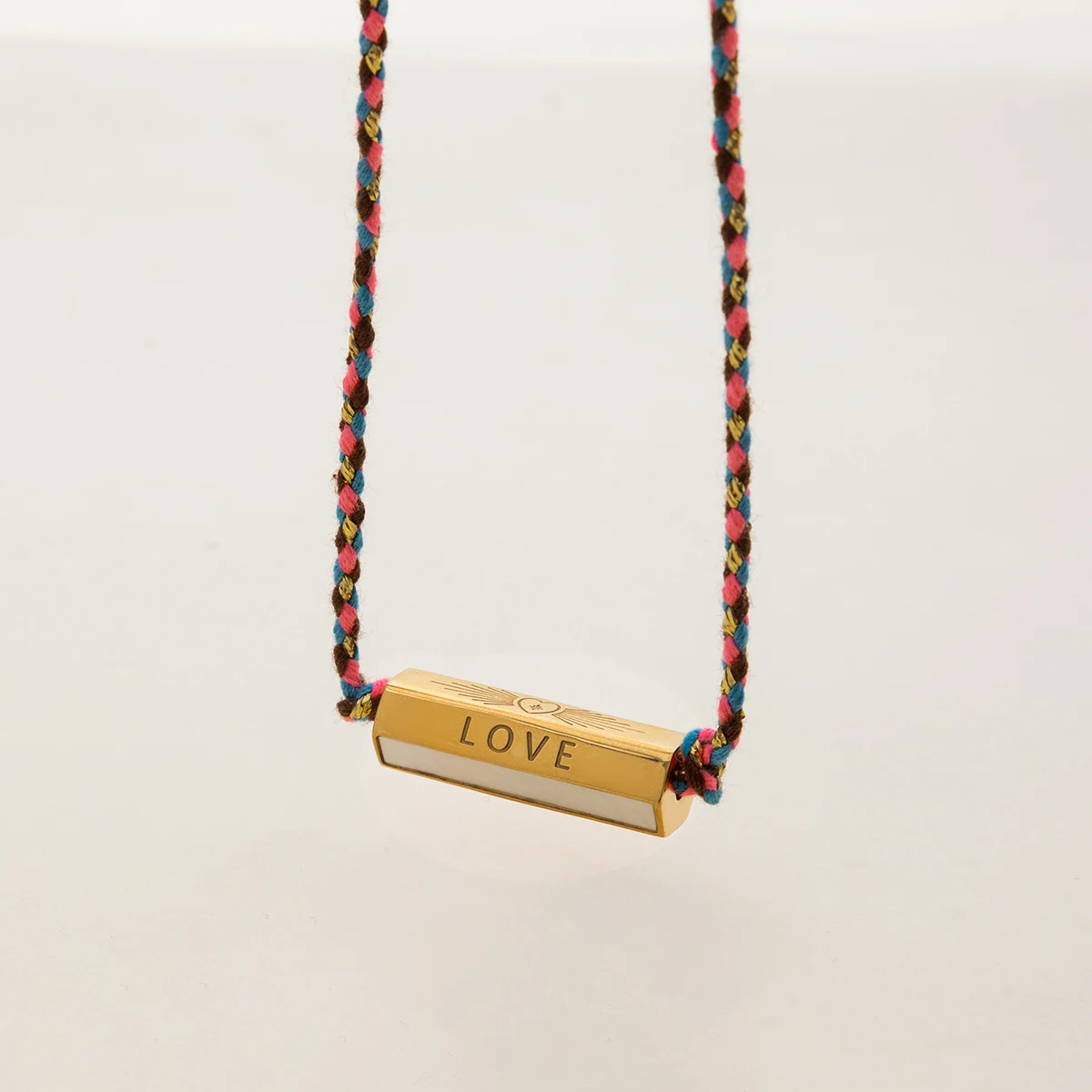 Gold Stainless Steel Layered Necklace with Heart Pendant 6 Gold Stainless Steel Layered Necklace with Heart Pendant - Image 6