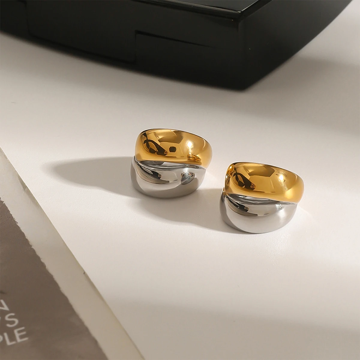 Modern Stainless Steel C-Shaped Clip Earrings 5 Modern Stainless Steel C-Shaped Clip Earrings - Image 5