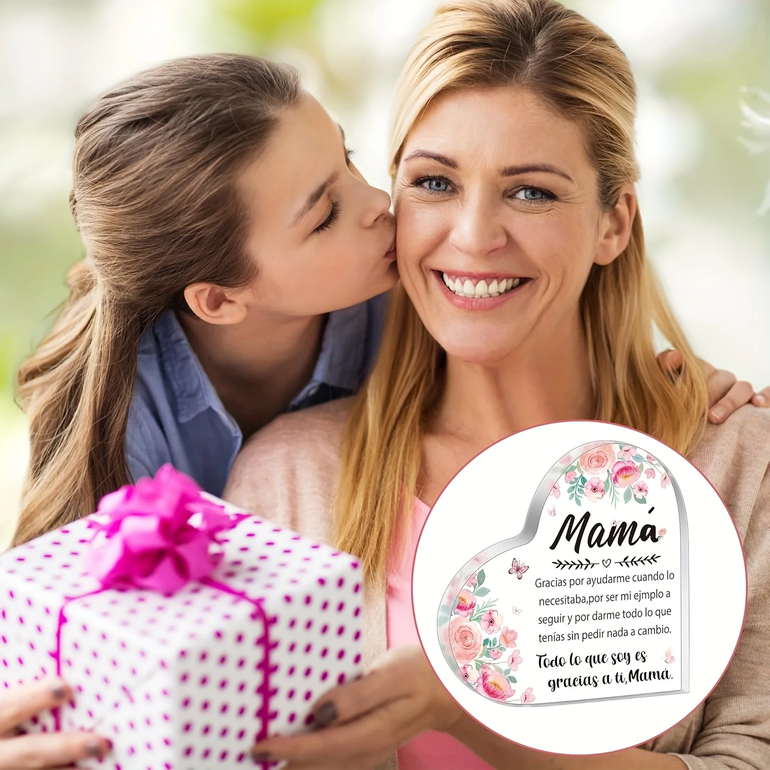 Acrylic Heart Keepsake for Mom 3 Acrylic Heart Keepsake for Mom - Image 3