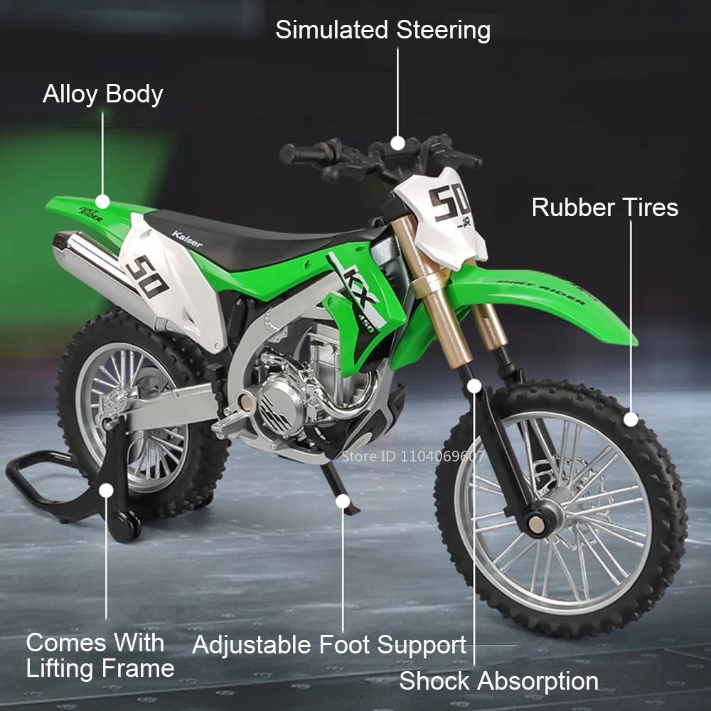 Kawasaki KX450 1:12 Scale Model Motorcycle 2 Kawasaki KX450 1:12 Scale Model Motorcycle - Image 2