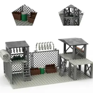 WW2 Battlefield Ruins Model Kit with 682 Pieces 17 S8e90c0673d6e4d53a37fe6fcc620025d9 3