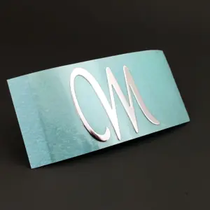 Silver Metal Guitar Peghead Decal with 3-Loop Logo 4 S8ea17a38991e4fa7990e3d5b3a2a03abD