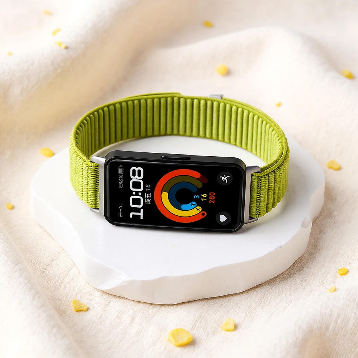 Vibrant Pink Nylon Loop Band for Huawei Watch 4 Vibrant Pink Nylon Loop Band for Huawei Watch - Image 4