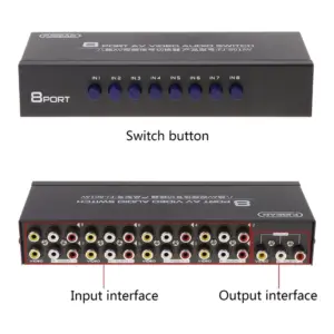 8-Way RCA AV Switcher for Home Theater 7 S8eb1d1c3b0964e95a2b5d2b07a76a88fG