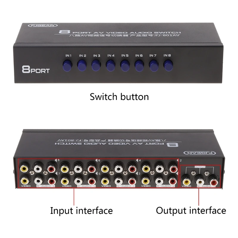 8-Way RCA AV Switcher for Home Theater 2 8-Way RCA AV Switcher for Home Theater - Image 2