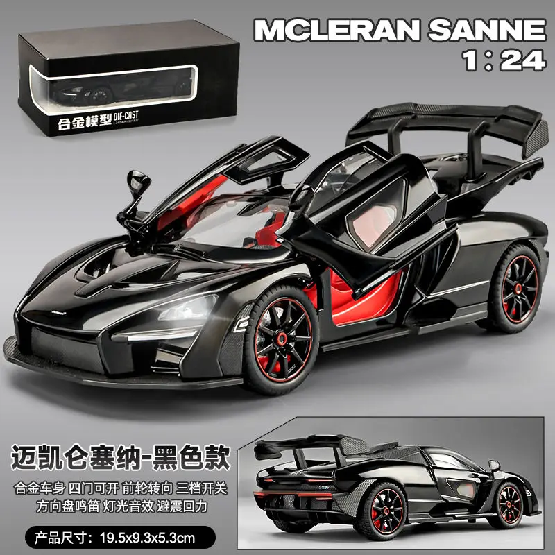 McLaren Senna 1:24 Diecast Model in Black 7 McLaren Senna 1:24 Diecast Model in Black - Image 7