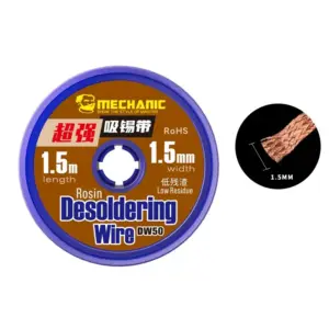 Copper Desoldering Mesh Braids Set - 1.5m, Multiple Sizes 9 S8f6573f7fdbc474c921ec309c078e259Q
