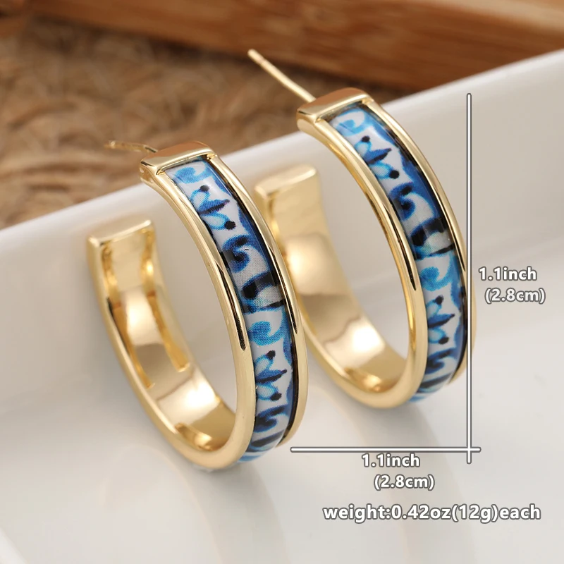 Vintage Gold & Floral Hoop Earrings for Women 4 Vintage Gold & Floral Hoop Earrings for Women - Image 4