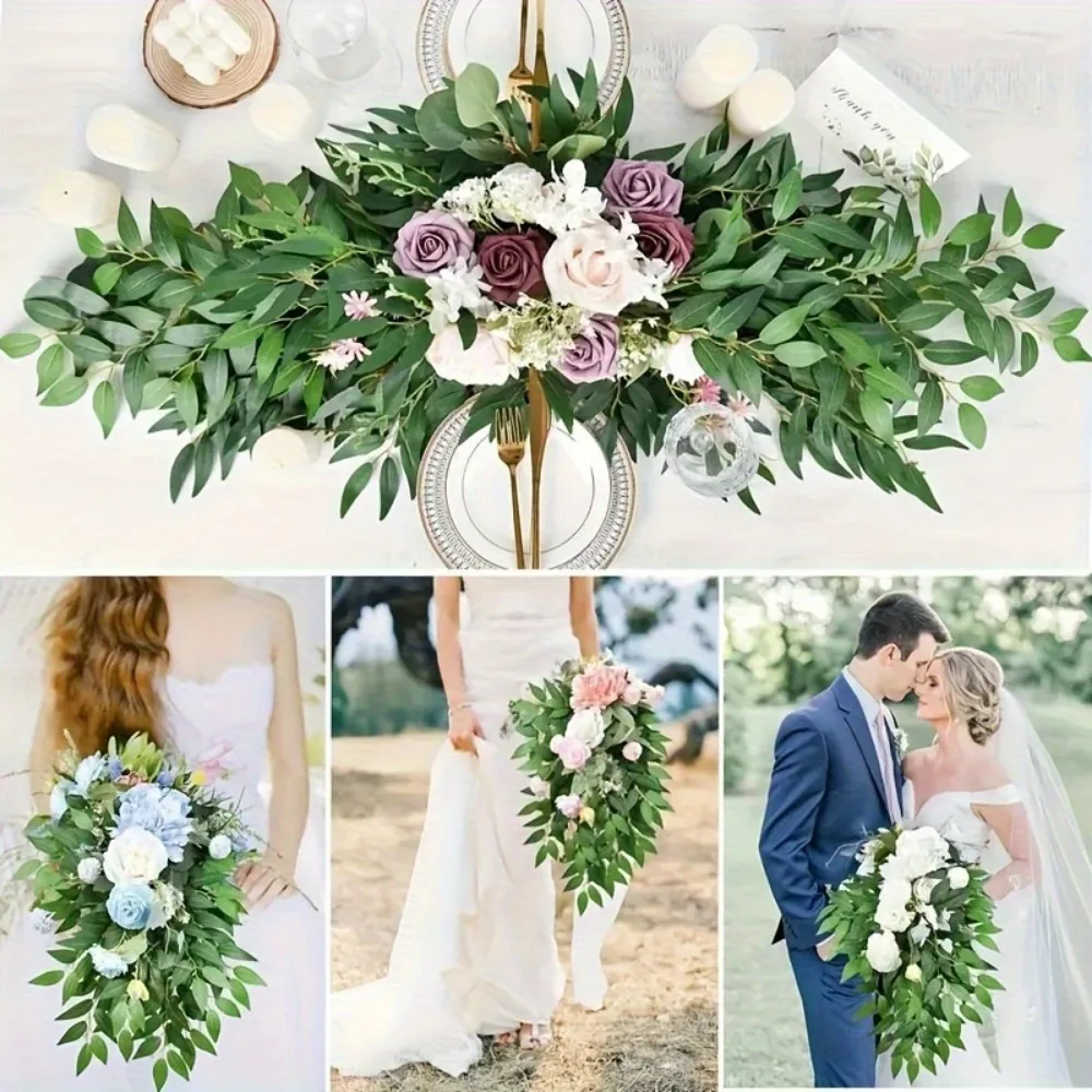 Silk Willow Stems for Decorations - Set of 10 5 Silk Willow Stems for Decorations - Set of 10 - Image 5