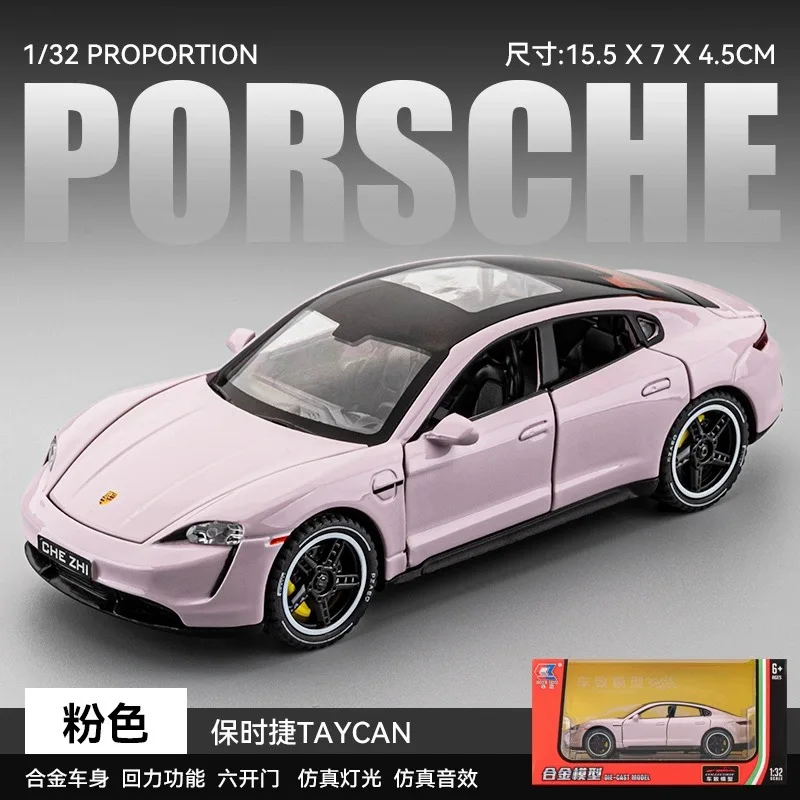 White Porsche Taycan Coupe Model 1:32 Diecast 6 White Porsche Taycan Coupe Model 1:32 Diecast - Image 6