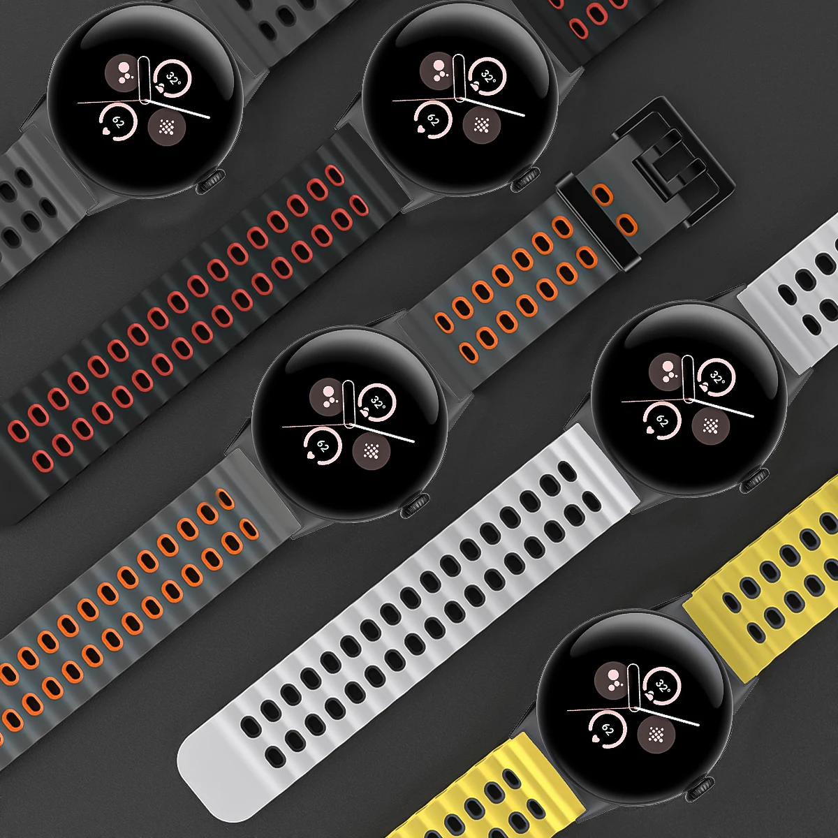 Silicone Sport Strap for Google Pixel Watch 3/4 5 Silicone Sport Strap for Google Pixel Watch 3/4 - Image 5