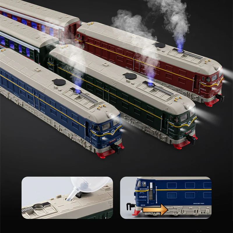 High-Speed Alloy Train Car Model in Vibrant Colors 3 High-Speed Alloy Train Car Model in Vibrant Colors - Image 3