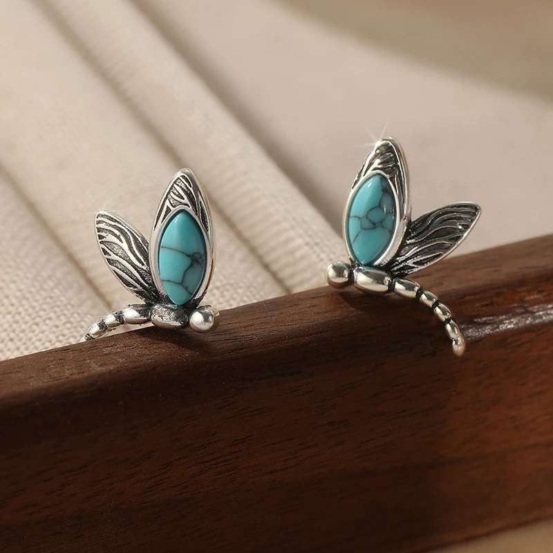 Vintage Silver Dragonfly Earrings for Women 5 Vintage Silver Dragonfly Earrings for Women - Image 5
