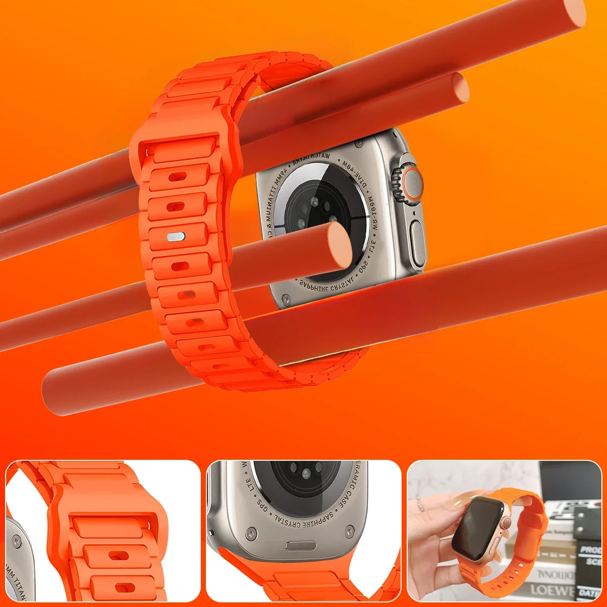 Silicone Strap for Apple Watch 38-49mm—Series 10-4 3 Silicone Strap for Apple Watch 38-49mm—Series 10-4 - Image 3