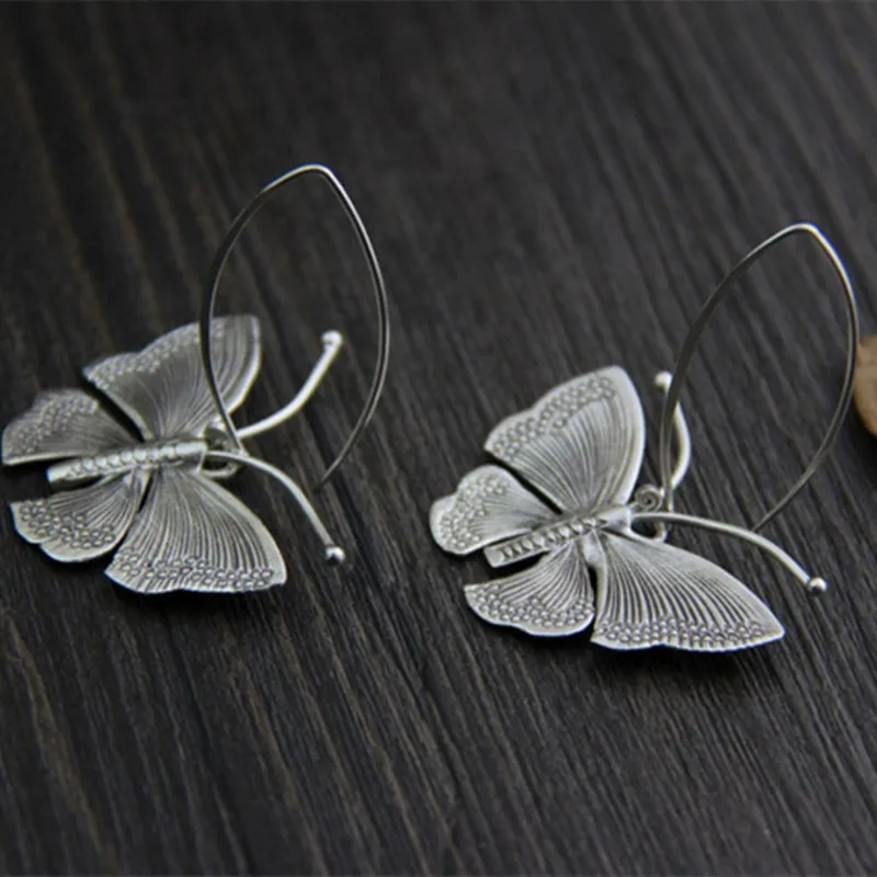 Vintage Silver Butterfly Earrings for Women 2 Vintage Silver Butterfly Earrings for Women - Image 2