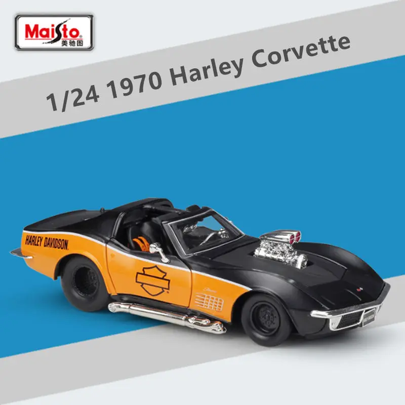 Chevrolet 1970 Corvette Harley Diecast Model 2 Chevrolet 1970 Corvette Harley Diecast Model - Image 2