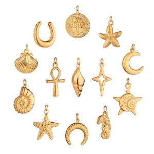 Gold Sea Star Charm Set for Jewelry making 15 S90473ed7592c41e68260a141bd799cf2h