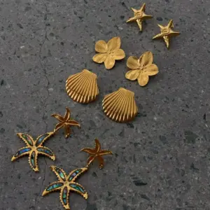 Stainless Steel Gold Bohemian Earrings