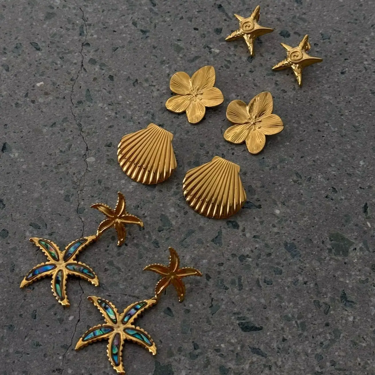 Stainless Steel Gold Bohemian Earrings 1 Stainless Steel Gold Bohemian Earrings