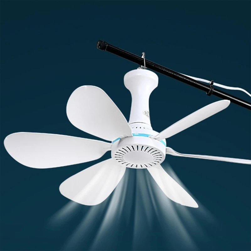 White Mini Ceiling Fan with 7 Blades 3 White Mini Ceiling Fan with 7 Blades - Image 3