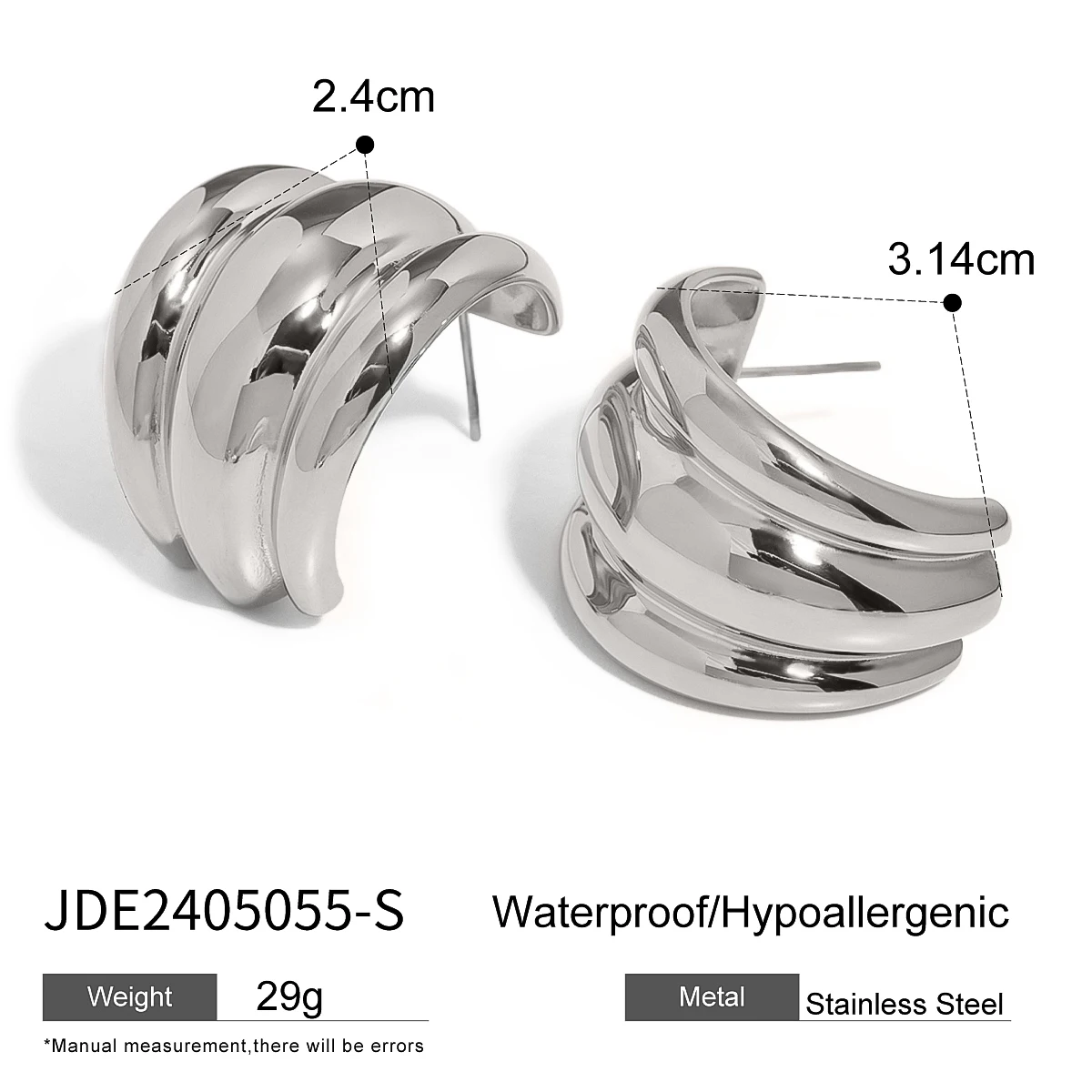 Bold Gold Stainless Steel Geometric Earrings 7 Bold Gold Stainless Steel Geometric Earrings - Image 7