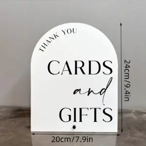 Elegant White Acrylic Wedding Sign 7 S9079b13a4acb4505beab6ef434d78f9fS