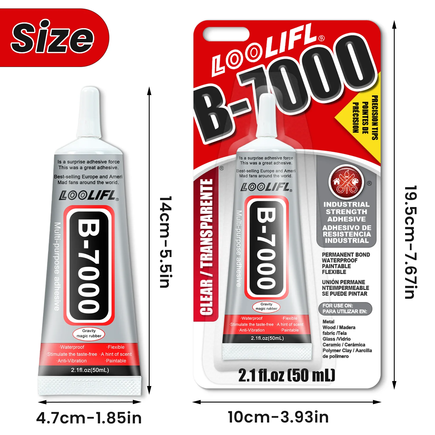 LOOLIFL B7000 Super Glue 50ml for Multi-Material Bonding 6 LOOLIFL B7000 Super Glue 50ml for Multi-Material Bonding - Image 6