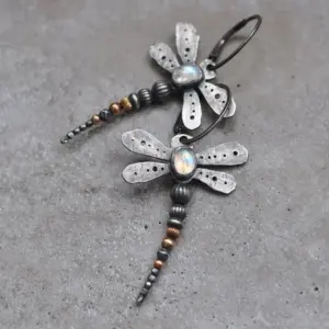 Vintage Silver Dragonfly Earrings for Women 9 S9089b5bfe2094debbf6daf1ea5ea50d3h