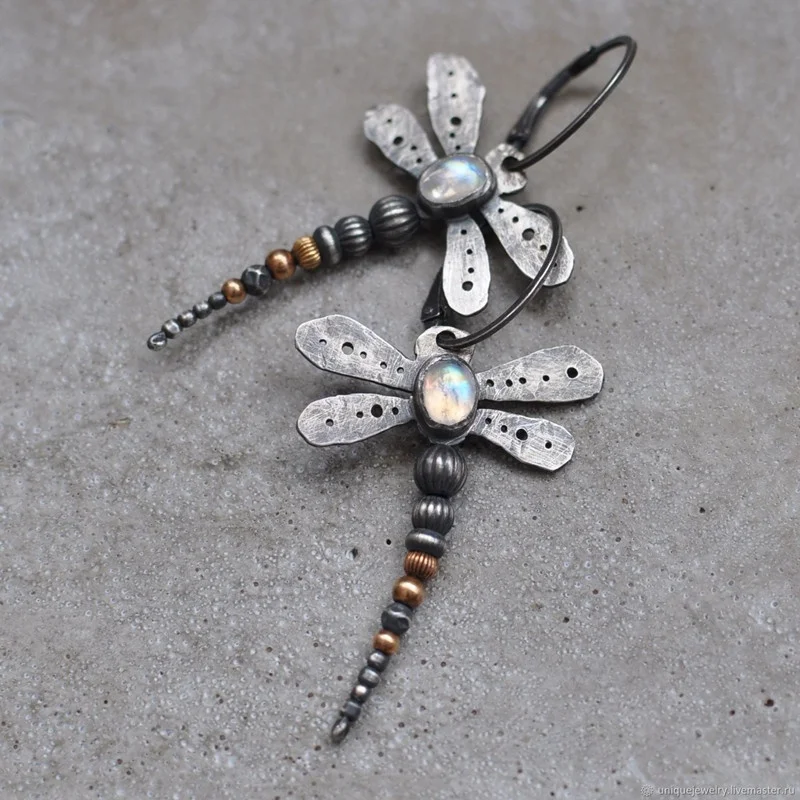 Vintage Silver Dragonfly Earrings for Women 5 Vintage Silver Dragonfly Earrings for Women - Image 5