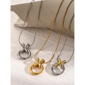 Stainless Steel Women's Circular Pendant Necklace 10 S90a0ac5c11d24f23b9a51703bc7cf9aaA