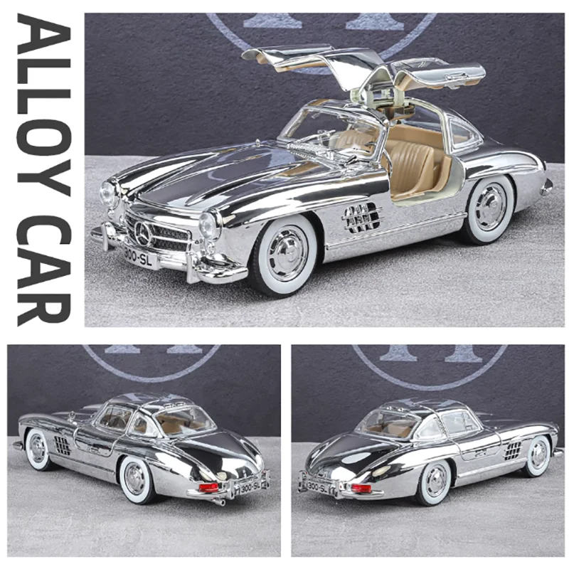 Vintage Mercedes-Benz 300SL 1:24 Alloy Model 4 Vintage Mercedes-Benz 300SL 1:24 Alloy Model - Image 4