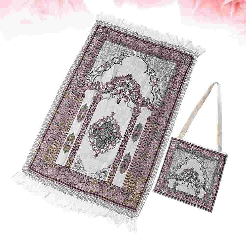 Traditional Prayer Rug with Floral Design 2 Traditional Prayer Rug with Floral Design - Image 2