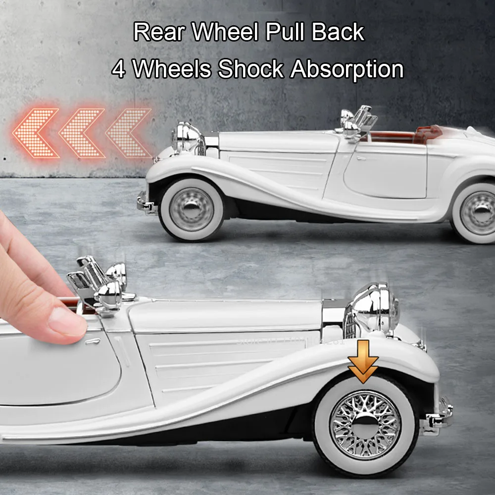 Vintage 1:32 Scale Diecast Car Model with Lights 3 Vintage 1:32 Scale Diecast Car Model with Lights - Image 3