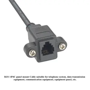 RJ11/RJ10/RJ9 Panel-Mount Extension Cable 30cm 8 S913e60e93384400ba1609b98d14aeb1aq