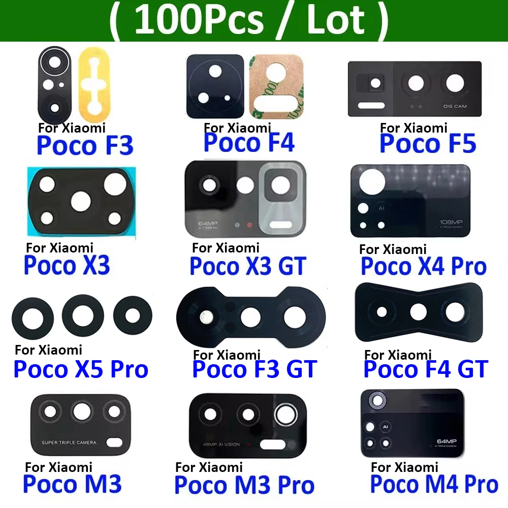 Set of 100 Xiaomi Poco Camera Glass Lenses 2 Set of 100 Xiaomi Poco Camera Glass Lenses - Image 2
