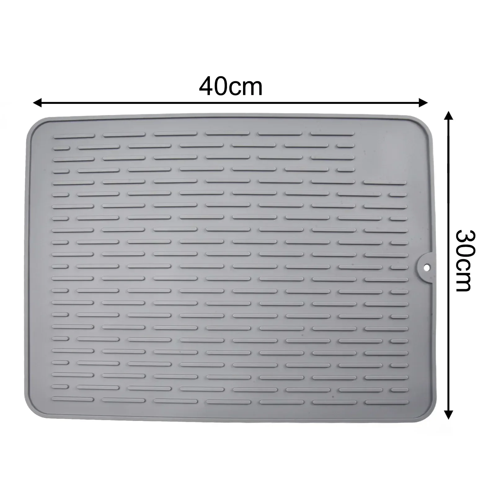 Black Silicone Dish Mat 40x30cm 2 Black Silicone Dish Mat 40x30cm - Image 2