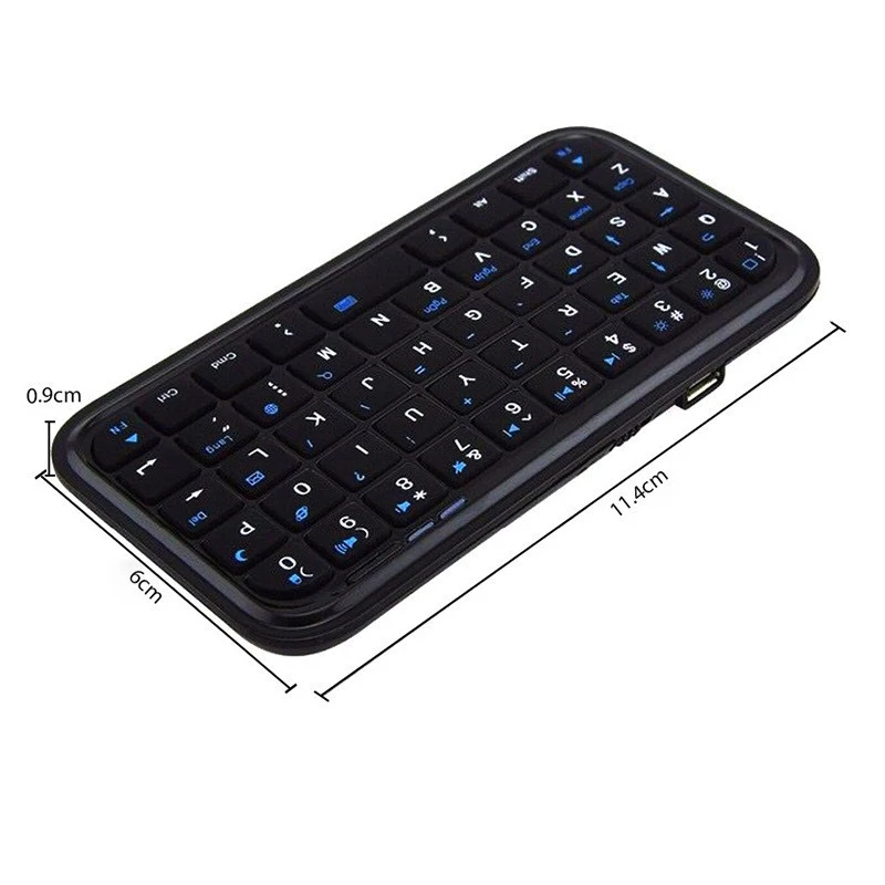 Black Wireless Bluetooth Mini Keyboard 4 Black Wireless Bluetooth Mini Keyboard - Image 4