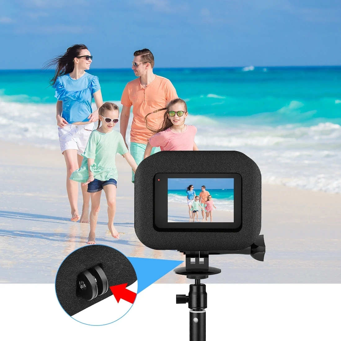 PULUZ Foam Windshield Housing for HERO13 Black 6 PULUZ Foam Windshield Housing for HERO13 Black - Image 6