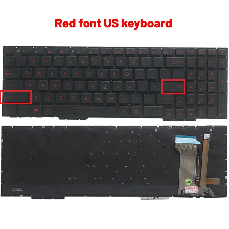 ASUS Keyboard Replacement for GL553, ZX553VD 6 ASUS Keyboard Replacement for GL553, ZX553VD - Image 6