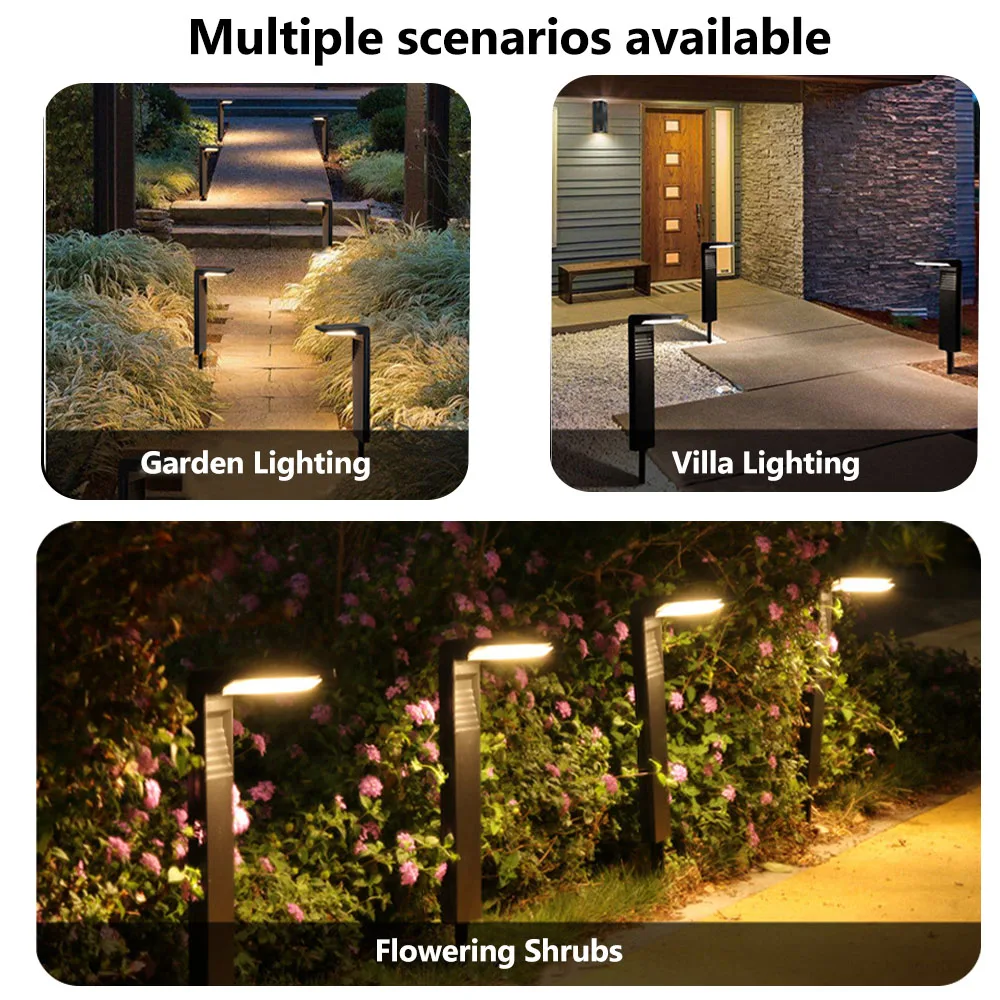 Modern Solar Garden Pathway Light 7-Shaped Design 2 Modern Solar Garden Pathway Light 7-Shaped Design - Image 2
