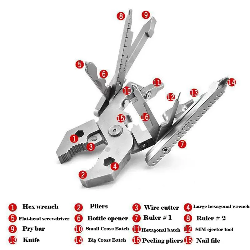 25-in-1 Stainless Steel Multi-Tool by YESISOK 2 25-in-1 Stainless Steel Multi-Tool by YESISOK - Image 2